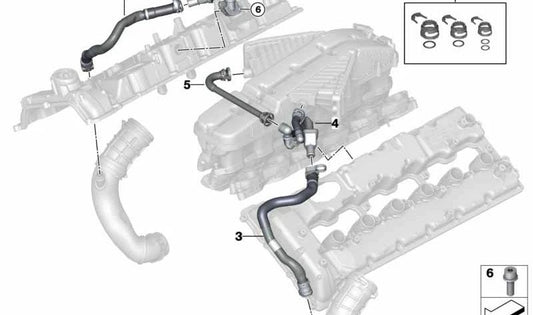 Kurbelgehäuseentlüftungsventil für BMW 7er G12, G12N (OEM 11158692192). Original BMW