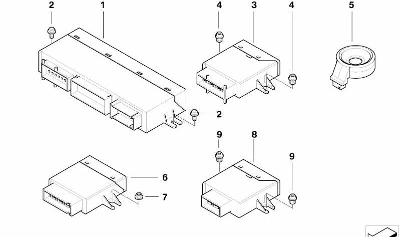 Module de toit convertible OEM 61357199997 pour BMW E85 Z4. BMW d'origine.