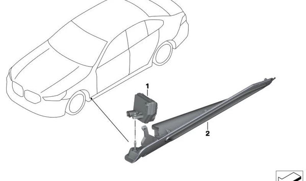 Soporte del Módulo de Luz Derecho para BMW G60, G61 (OEM 63175A70D98). Original BMW