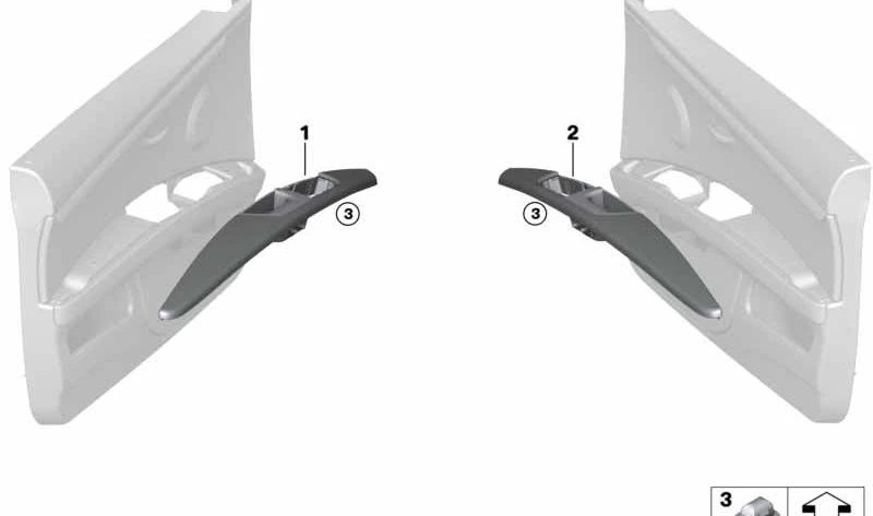 Reposabrazo delantero izquierdo para BMW E92, E93 (OEM 51419135455). Original BMW