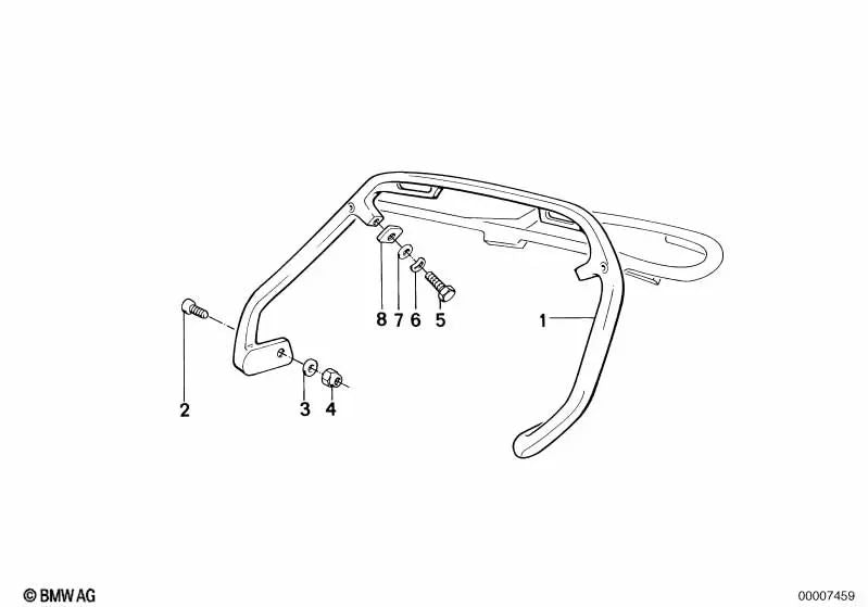 Base derecha para BMW, varios modelos (OEM 52531452662). Original BMW.