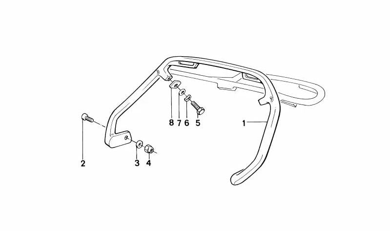 Cojín izquierdo para BMW (OEM 52531452661). Original BMW