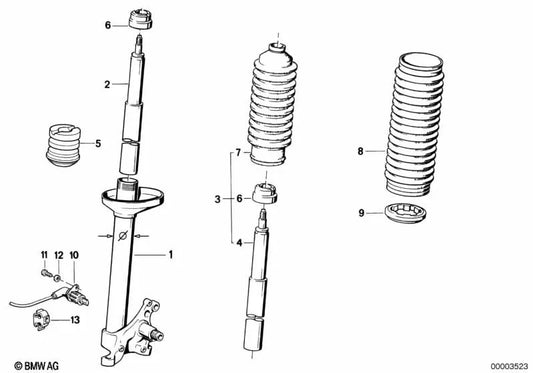 Insert Shock Absorber for BMW 3 Series E30 (OEM 31321130067). Genuine BMW.