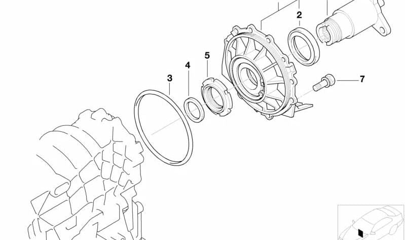 OEM hexagonal screw 24531421167 for BMW E34, E39, E32, E38, E31, E52. Original BMW.