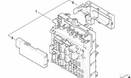 Tampa da caixa de fusíveis para BMW Z4 E85, E86 (OEM 61136911922). BMW original.