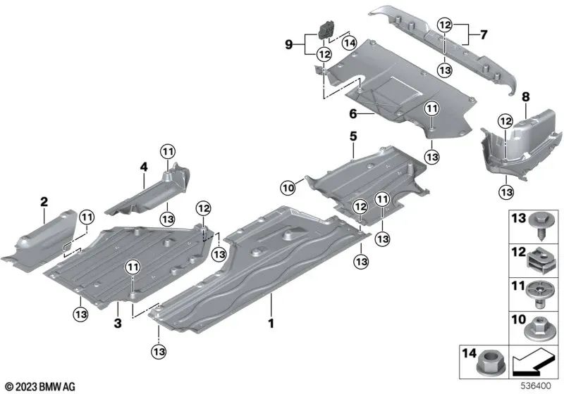 Right tank lower housing for BMW 5 Series G60, G61 (OEM 51759881688). Original BMW