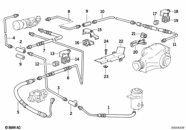 Vorlaufleitung para BMW Serie 5 E34 (OEM 33191139231). Original BMW