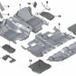 Raumnetz für BMW 5er F07, F07N / 7er F01, F01N, F02, F02N, F04 (OEM 51477223670). Original BMW