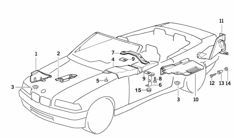 Revestimiento lateral derecho OEM 51718130072 para BMW E36. Original BMW.