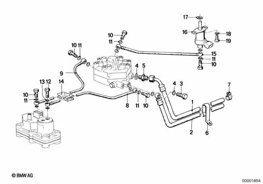 Línea de combustible para BMW E28 (OEM 13311276687). Original BMW