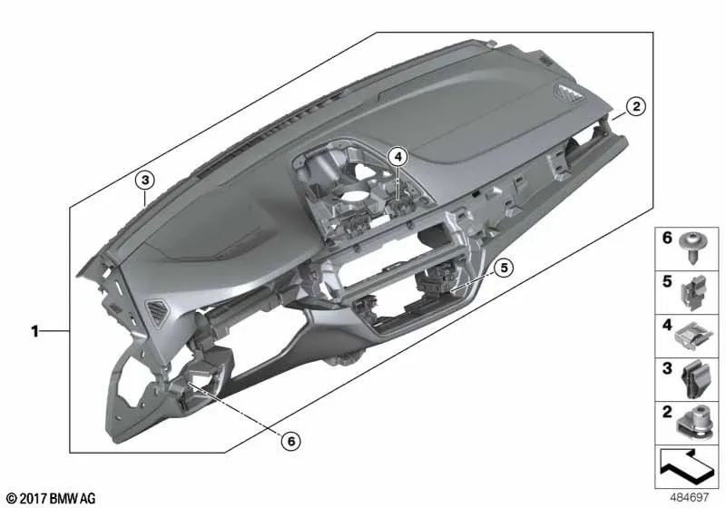 Panel de instrumentos Sensatec para BMW Serie 6 G32N (OEM 51459628727). Original BMW.