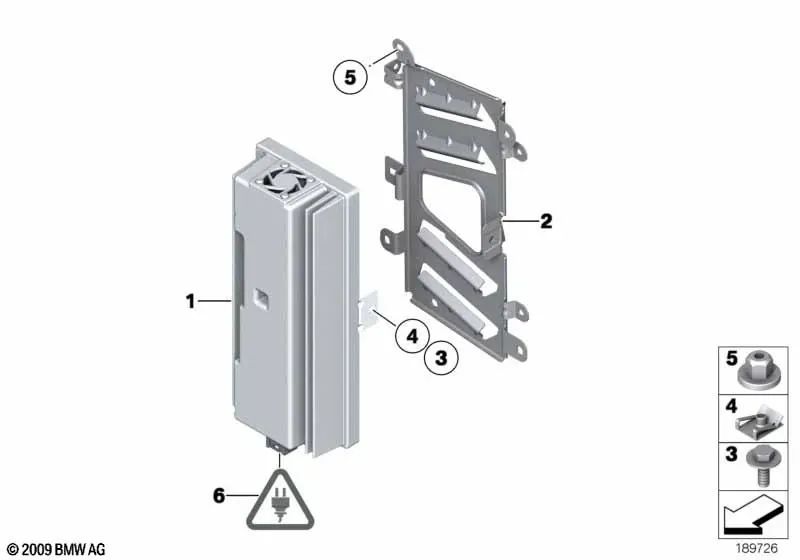 Amplificador Sistema Top-Hifi para BMW X5 E70, E70N, X6 E71, Z4 E89 (OEM 65126835039). Original BMW.