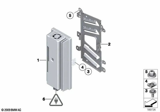 Amplificador Sistema Top-Hifi para BMW X5 E70, E70N, X6 E71, Z4 E89 (OEM 65126835039). Original BMW.