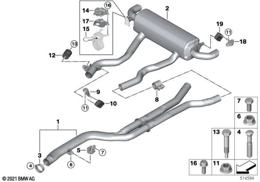 Tuberías de entrada para BMW Serie 2 G42 (OEM 18309894284). Original BMW.