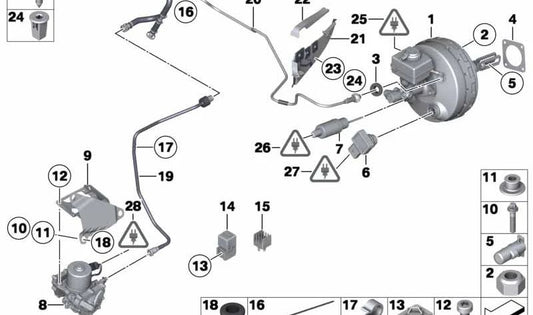 Bomba de vacío para BMW X6 E72 (OEM 34336797374). Original BMW