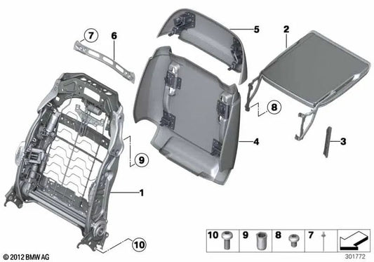 Klapptisch für BMW F18, F02, F04 (OEM 52107265337). Original BMW