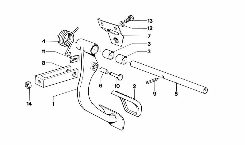 Abrazadera para BMW E21, E30, E12, E28, E34, E24, E23, E32, E31 (OEM 34331120538). Original BMW