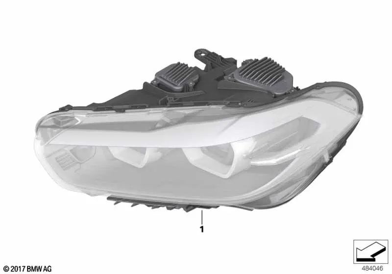 Left LED headlights for BMW F39 (OEM 63117489231). Genuine BMW