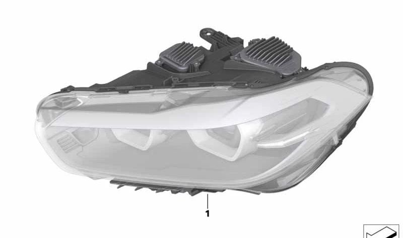 Faros LED derecha para BMW F39 (OEM 63115A23586). Original BMW.