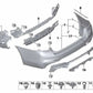 Primed rear bumper housing for BMW F90, G30 (OEM 51128073725). Original BMW