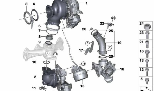 Junta tórica (O-Ring) OEM 11658592302 para BMW (modelos compatibles: F39, F20, F30, F10, G30, E90, E46, G20, X1, X2, X3, X4, X5, X6). Original BMW.