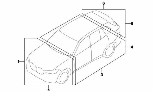 Coolant Warning Plate for BMW G26E, G26F, G60, G05N, G06, G07N (OEM 71235A24371). Genuine BMW