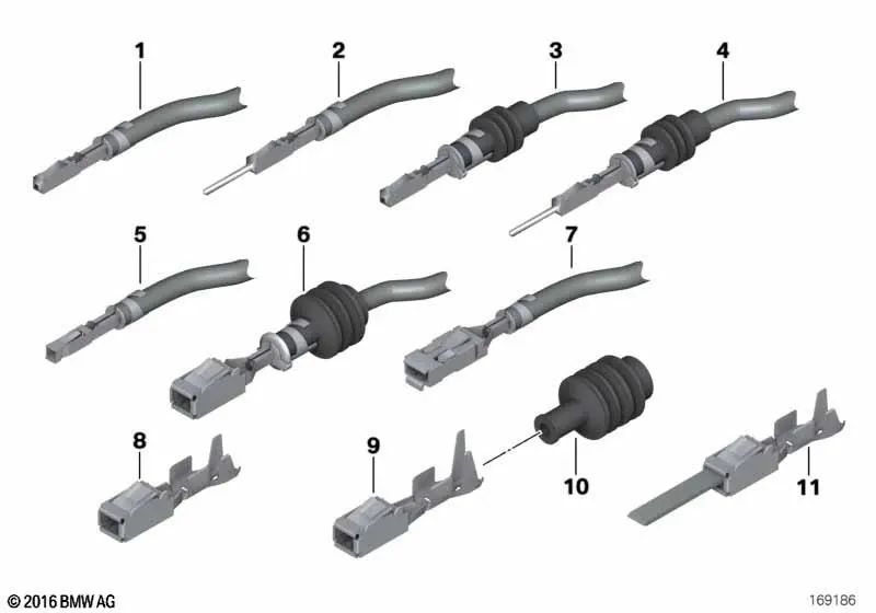 ELO-Power Hub Contact 2.8x0.63 for BMW E81, E82, E87, E87N, E88, F20, F21, F52, E36, E46, E90, E91, E92, E93, F30, F31, F34, F35, F32N , E39, E60, E61, E63, E64, E38, E65, E66, I01, I12, I15, I20, E84, E83, F25, E53, E70, E71, E72, E85, E89, E52 (OEM