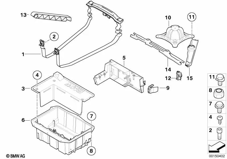 Bandeja Multifuncional para maletero para BMW X5 E53 (OEM 51718408905). Original BMW.