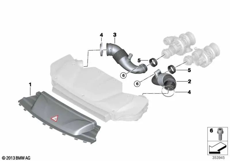 Fuelle para BMW X5 F15, X6 F16 (OEM 13717638568). Original BMW