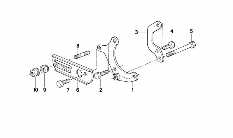 Placa de soporte OEM 32411715320 para BMW E30, E34. Original BMW.