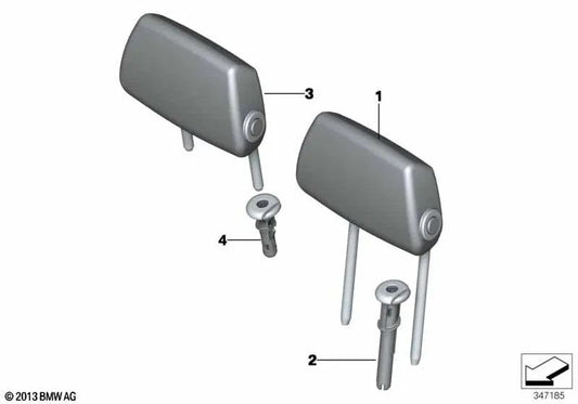 Reposacabezas de Cuero para BMW Serie 1 F20, F21 Serie 2 F22 Serie 3 F30, F31 (OEM 52207291131). Original BMW