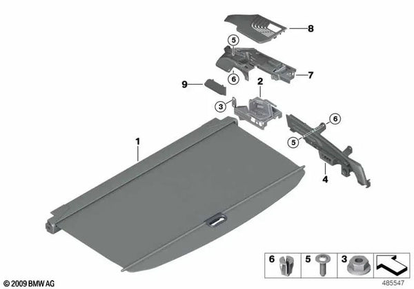 Soporte izquierdo para BMW X3 F97, G01, G08 (OEM 51477396581). Original BMW