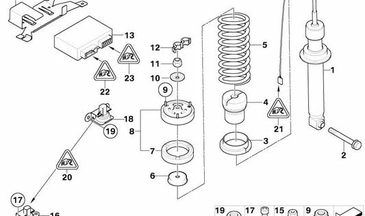 OEM 3353284089 Hinterradfeder für BMW E63, E64. Original BMW.