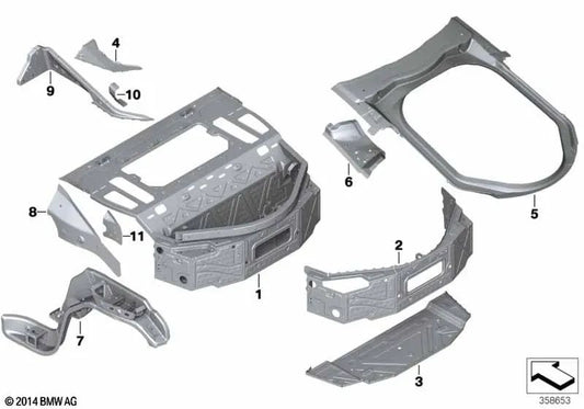 Hinterbau para BMW I12, I12N (OEM 41007434489). Original BMW.