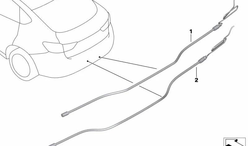 Sensore di apertura elettrico OEM OEM 61357391045 per BMW F25, F26, F16, F86. BMW originale.