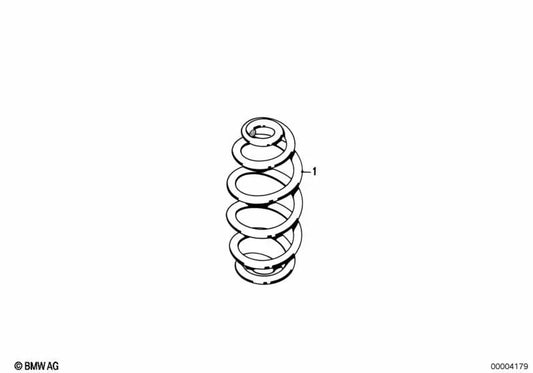 Cylindrical spring set for BMW E36 (OEM 33539059280). Genuine BMW.