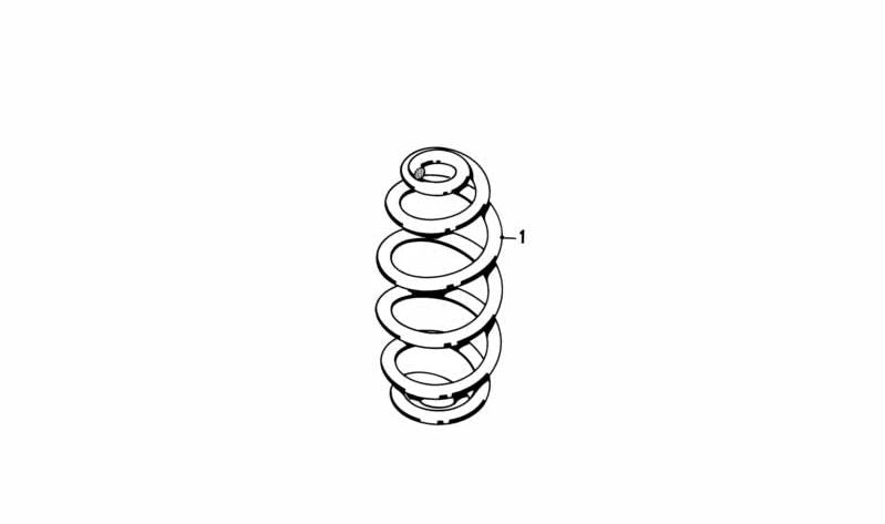 OEM 33539057335 Spring à suspension arrière pour BMW E30. BMW d'origine.