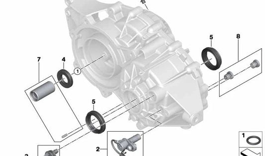 Juego de Tornillos de Cierre para BMW Serie 2 F45, F45N, X1 F48N, F49, X2 F39, MINI F60 (OEM 27208664479). Original BMW