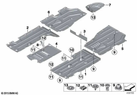 Protección del Depósito para BMW X3 F25 (OEM 51487440552). Original BMW