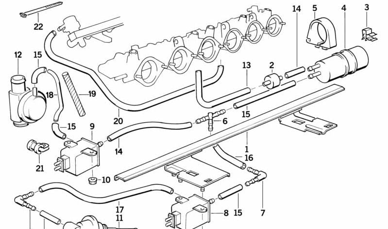 Depósito de recuperación OEM 11611318212 para BMW (Modelos compatibles: E36, E46, E34, Z3). Original BMW.