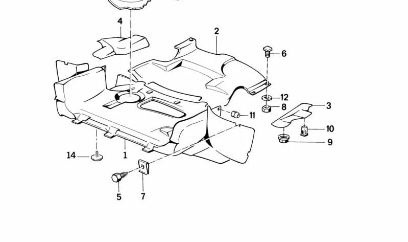 Aislamiento del compartimento del motor OEM 51711965609 para BMW E30. Original BMW.