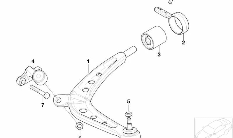 Unterstützung Support Support Support OEM 31121139791 für BMW E46, E34. Original BMW.