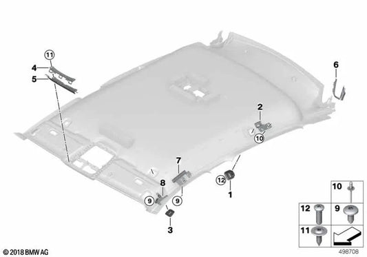 Left Hinge Cover for BMW G02, G02N (OEM 51449458353). Original BMW