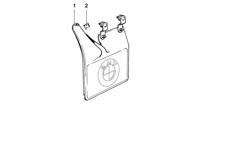 Clip de sujeción trasero para BMW E21, E30, E12, E28, E24, E23 (OEM 72601838045). Original BMW