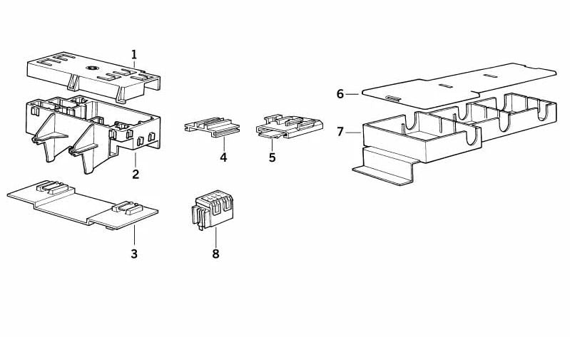 Portaequipajes trasero izquierdo para BMW E34, E32 (OEM 61131378539). Original BMW