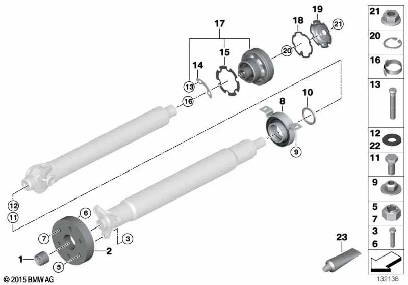 Verschlussdeckel for BMW E46, E65, E66, E53 (OEM 26117504634). Genuine BMW