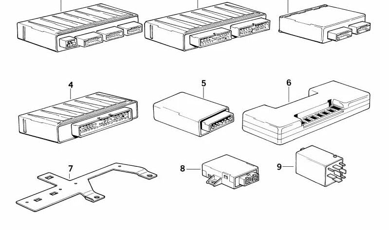 Modulo di controllo della luce OEM 61351379374 per BMW E34, E32. BMW originale.