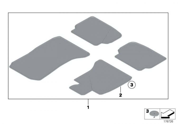 Alfombra Lado Conductor Anthrazit Para Bmw Serie 7 F01. Original Recambios