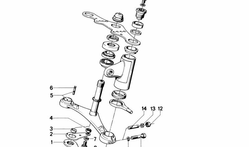 Horquilla inferior para BMW (OEM 31421230577). Original BMW