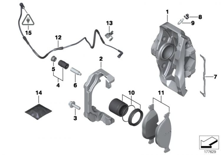 Pinza De Freno Para Bmw F01 F02 F06 F07 F10 F04 F11 F12 F13. Original Recambios